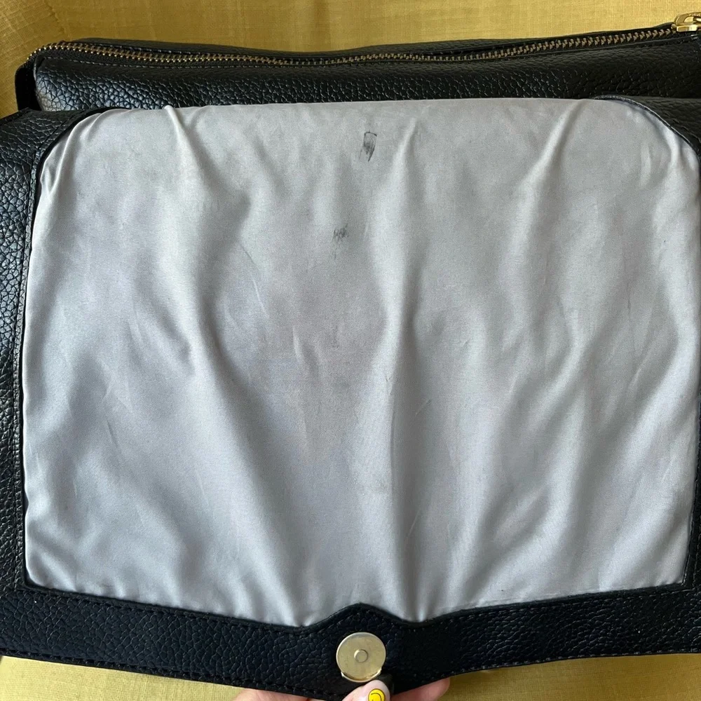Freshly Picked Black Backpack Diaper Bag with Gold Hardware